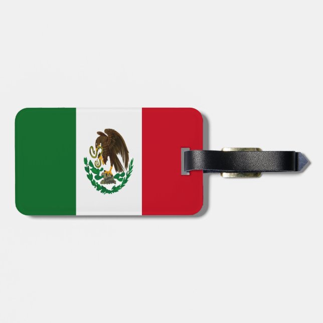 Étiquette À Bagage Drapeau du Mexique patriotique (Dos horizontal)
