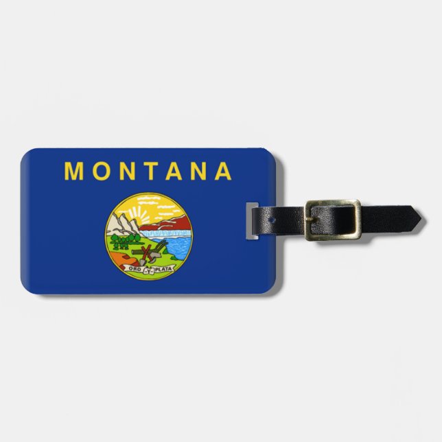 Étiquette À Bagage Drapeau du Montana (Devant horizontal)