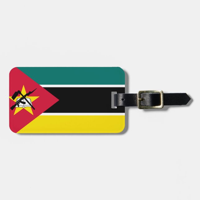 Étiquette À Bagage Drapeau du Mozambique Easy ID Personal (Devant horizontal)