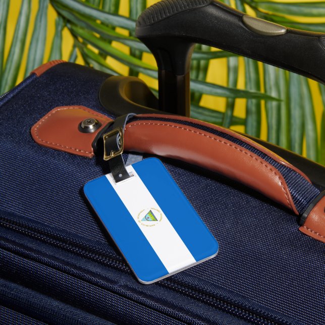 Étiquette À Bagage Drapeau du Nicaragua (Insitu Rectoal 1)