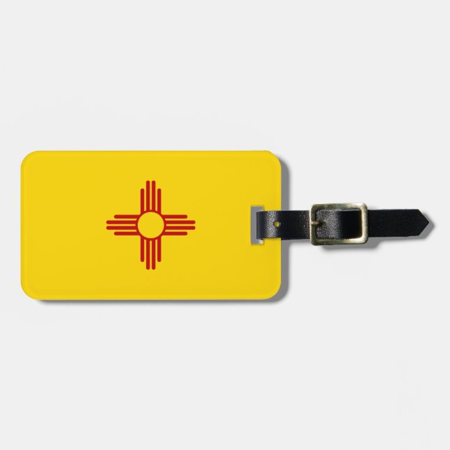 Étiquette À Bagage Drapeau du Nouveau Mexique (Devant horizontal)