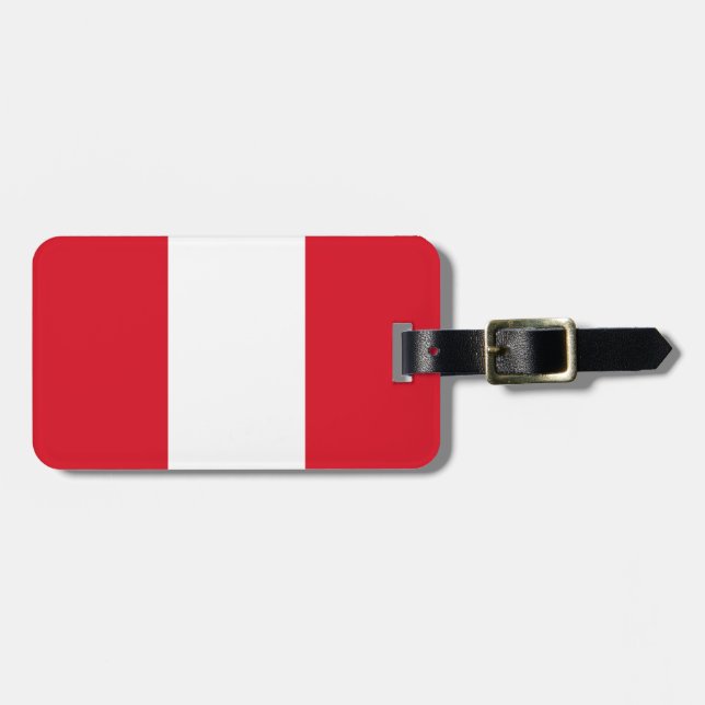 Étiquette À Bagage Drapeau du Pérou (Devant horizontal)