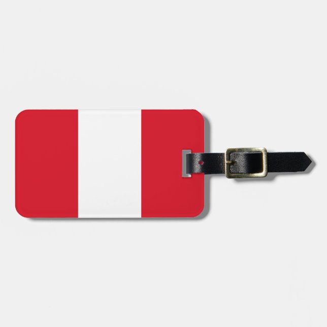 Étiquette À Bagage Drapeau du Pérou (Devant horizontal)
