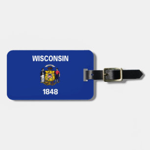 Étiquette À Bagage Drapeau du Wisconsin