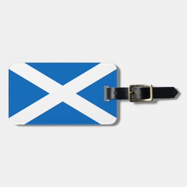 Étiquette À Bagage Drapeau écossais Saint Andrew’s Cross Sal (Devant horizontal)