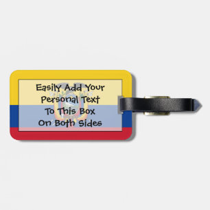 Étiquette À Bagage Drapeau Equateur Easy ID Personal