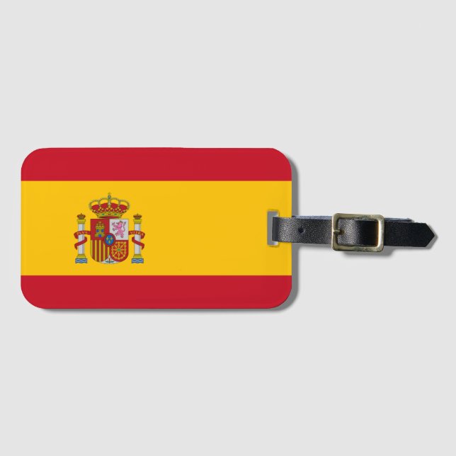 Étiquette À Bagage Drapeau Espagne (Devant Horizontal)