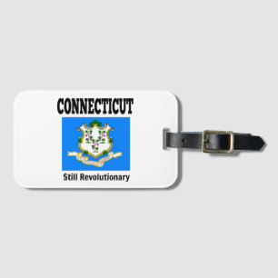 Étiquette À Bagage Drapeau et devise du Connecticut