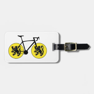 Étiquette À Bagage Drapeau Flandre à vélo