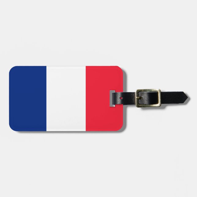 Étiquette À Bagage Drapeau français (Devant horizontal)