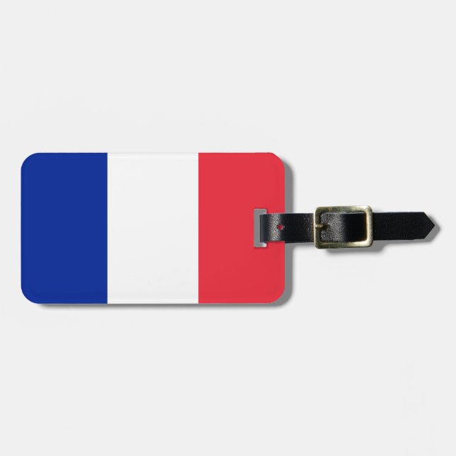 Étiquette À Bagage Drapeau français (Devant horizontal)