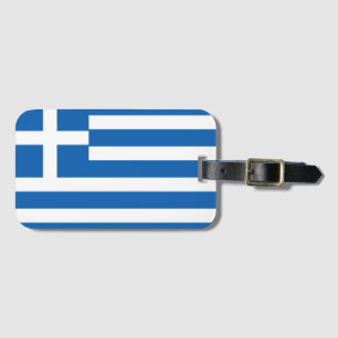 Étiquette À Bagage Drapeau grec