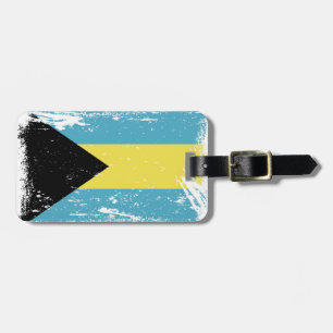 Étiquette À Bagage Drapeau grunge des Bahamas