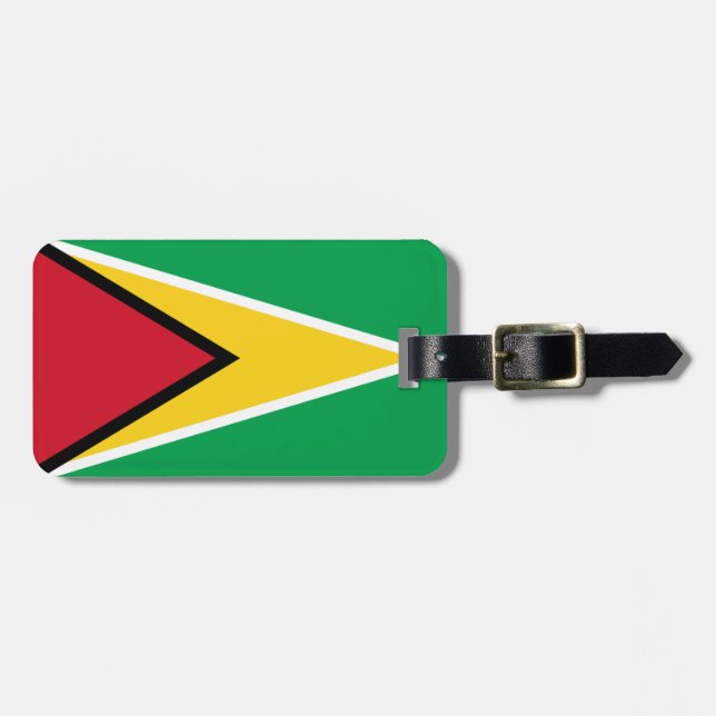 Étiquette À Bagage Drapeau Guyana Easy ID Personal (Devant horizontal)