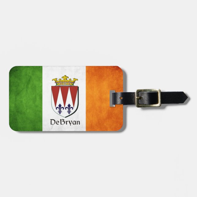 Étiquette À Bagage Drapeau irlandais DeBryan (Devant horizontal)