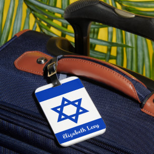 Étiquette À Bagage Drapeau israélien personnalisé