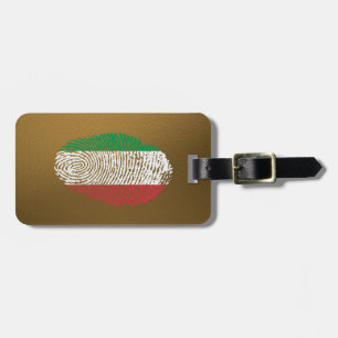 Étiquette À Bagage Drapeau italien d'empreinte digitale de contact