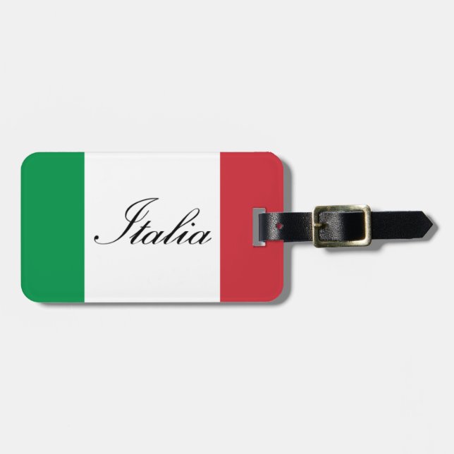 Étiquette À Bagage Drapeau italien - drapeau de l'Italie - l'Italie (Devant horizontal)