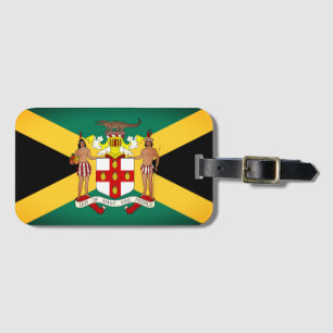 Étiquette À Bagage Drapeau jamaïcain / Armoiries