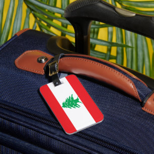 Étiquette À Bagage Drapeau libanais