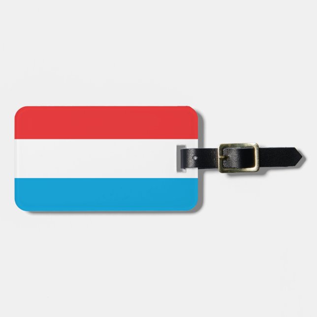 Étiquette À Bagage Drapeau Luxembourg Easy ID Personal (Devant horizontal)