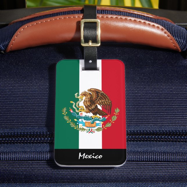 Étiquette À Bagage Drapeau mexicain Patriotique (Insitu Rectoal 2)