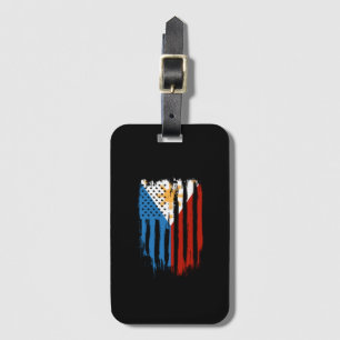 Étiquette À Bagage Drapeau mi-américain mi-philippin Philippines