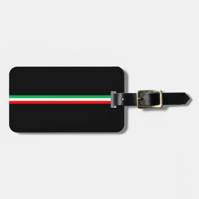 Étiquette À Bagage Drapeau minimaliste italien (Devant horizontal)