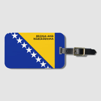 Étiquette À Bagage Drapeau national de Bosnie-Herzégovine Patriotique