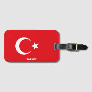Étiquette À Bagage Drapeau national de Turquie patriotique