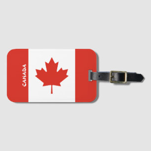 Étiquette À Bagage Drapeau national du Canada patriotique