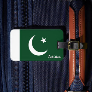 Étiquette À Bagage Drapeau pakistanais patriotique pakistanais