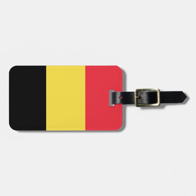 Étiquette À Bagage Drapeau patriotique belge (Devant horizontal)
