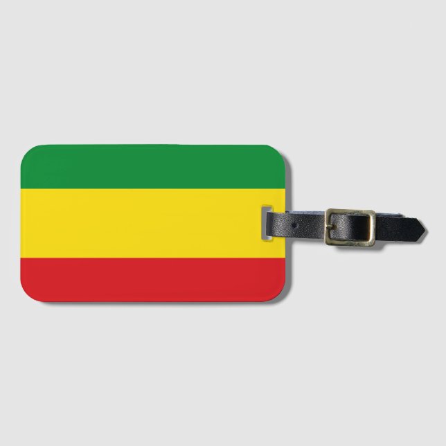 Étiquette À Bagage Drapeau rastafarien Rasta Ethiopie (Devant Horizontal)