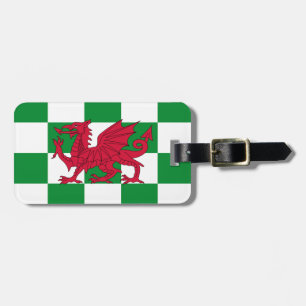 Étiquette À Bagage Drapeau rouge celtique mystique du dragon du Pays