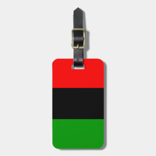 Étiquette À Bagage Drapeau rouge, noir, vert d'Africain de casserole