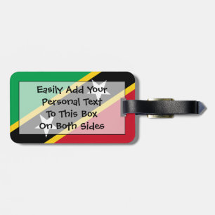 Étiquette À Bagage Drapeau Saint Kitts et Nevis Easy ID Personnel
