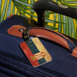 Étiquette À Bagage Drapeau Serbie