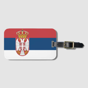 Étiquette À Bagage Drapeau Serbie