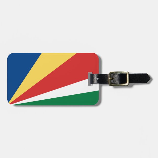 Étiquette À Bagage Drapeau seychellois Easy ID Personal (Devant horizontal)