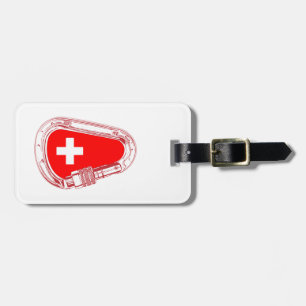 Étiquette À Bagage Drapeau Suisse Escalade carabiner