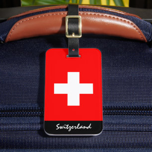 Étiquette À Bagage Drapeau Suisse patriotique Tags, Drapeau Suisse