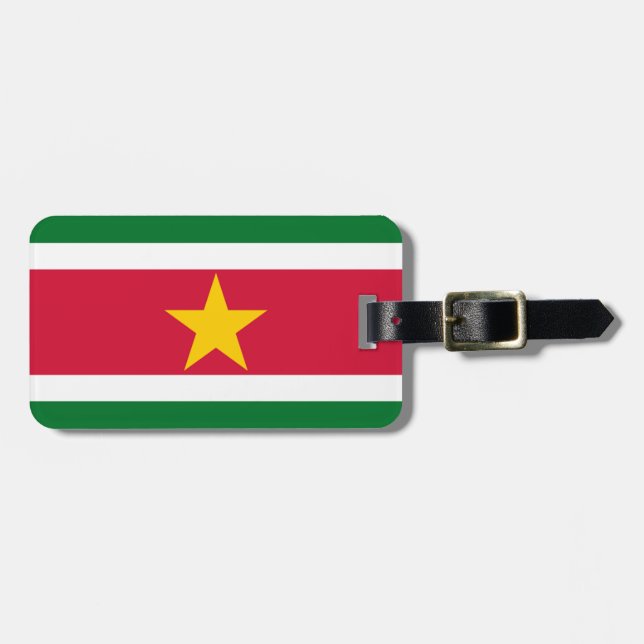 Étiquette À Bagage Drapeau Suriname Easy ID Personal (Devant horizontal)
