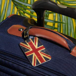 Étiquette À Bagage Drapeau Union Jack britannique Vintage