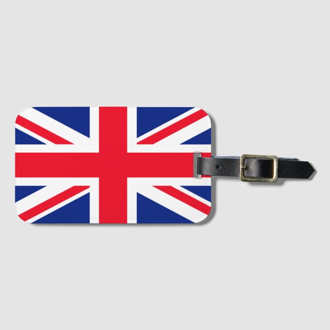 Étiquette À Bagage Drapeau Union Jack du Royaume-Uni (Devant Horizontal)