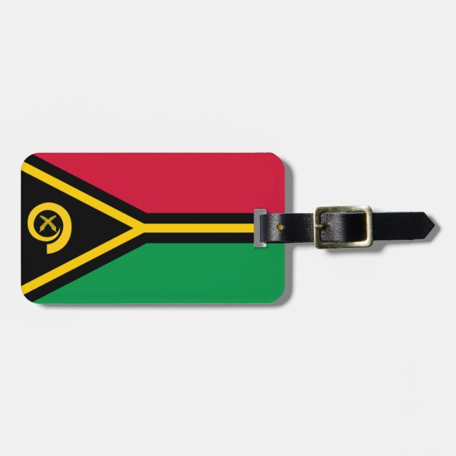 Étiquette À Bagage Drapeau Vanuatu Easy ID Personal (Devant horizontal)