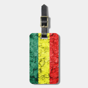 Étiquette À Bagage Drapeau vintage de rasta