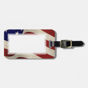 Étiquette À Bagage Drapeau vintage des USA de bannière étoilée de