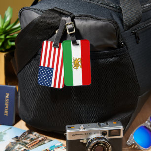 Étiquette À Bagage Drapeaux de voyage États-Unis Iran