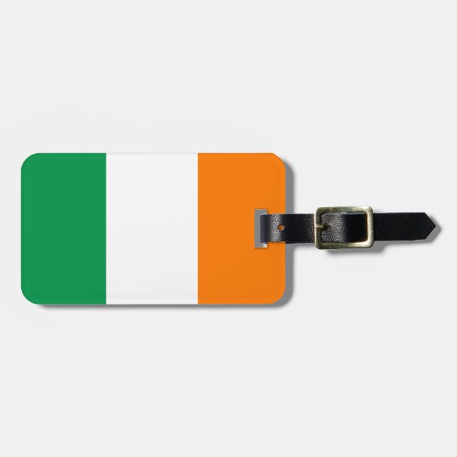 Étiquette À Bagage Drapeaux irlandais pour bagages et valises (Devant horizontal)